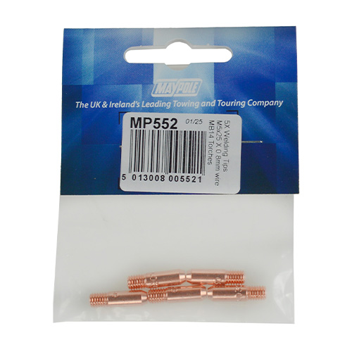 MP552 0.8mm x 18mm Welding Contact Tip MB14 Torches Display Packed