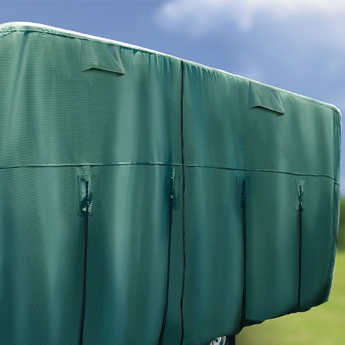 MP9532 Approx. 4.1-5m (14-17') Premium Green 4-Ply Caravan Cover - Image 6