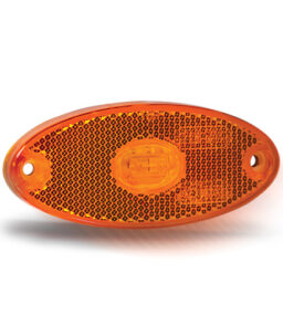 WAS 12-24V Slim Line Oval LED Amber Marker Lamp