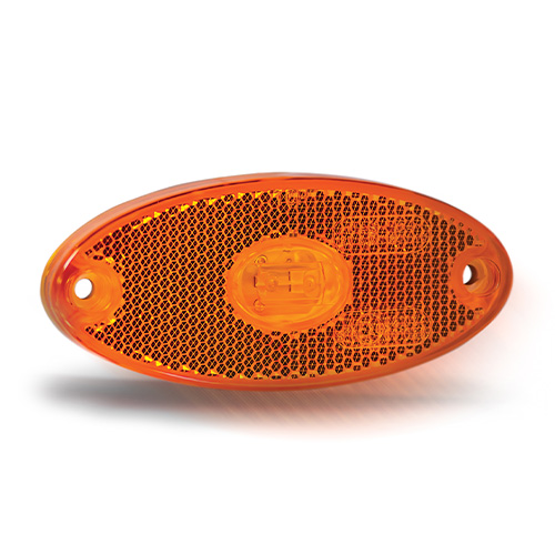 WAS 12-24V Slim Line Oval LED Amber Marker Lamp