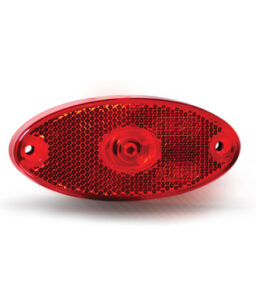 MP1657B WAS 12-24V Slim Line Oval LED Red Marker Lamp