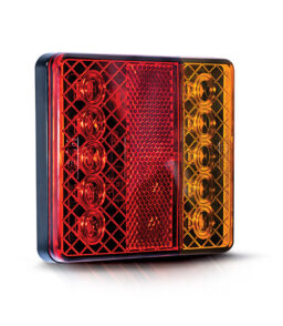 MP862B 12V LED Square Slimline Combination Lamp