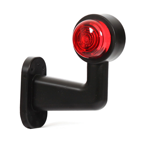 MP8764B WAS 12/24V Red/White Short 90° Stalk Marker Lamp