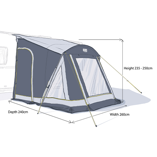 MP9540 Poled Porch Awning