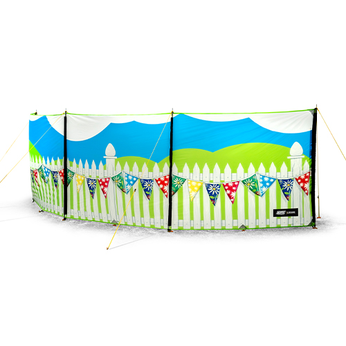 MP9557 'Summer Days' Poled 3 Panel Windbreak