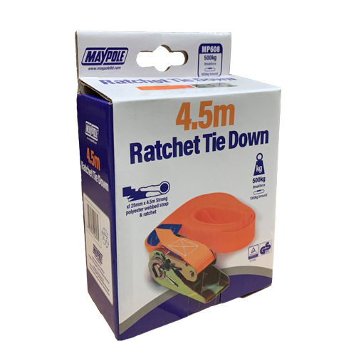 MP608 500Kg Ratchet Strap With Loop - Image 3