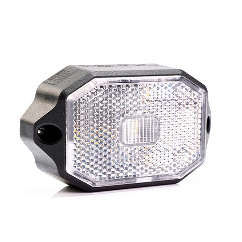 MP1690B Fristom Front Clear 12/36V LED Marker Lamp with QS075 Connector