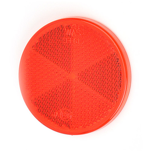 MP1631SSB WAS Round Red Reflector Self Adhesive