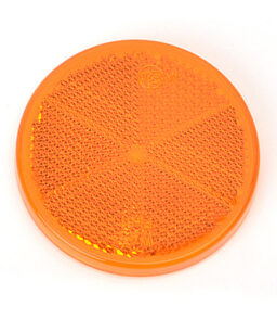 MP1632SSB WAS Round Amber Reflector Self Adhesive