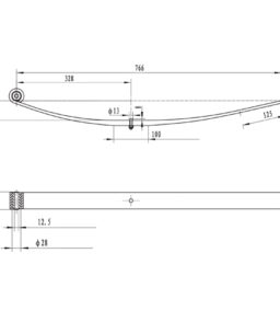 MP4413B Single Parabolic Leaf Spring for Ifor Williams Trailers