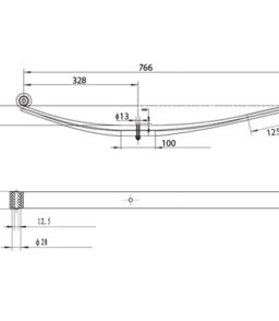 MP4415B Double Parabolic Leaf Spring for Ifor Williams Trailers