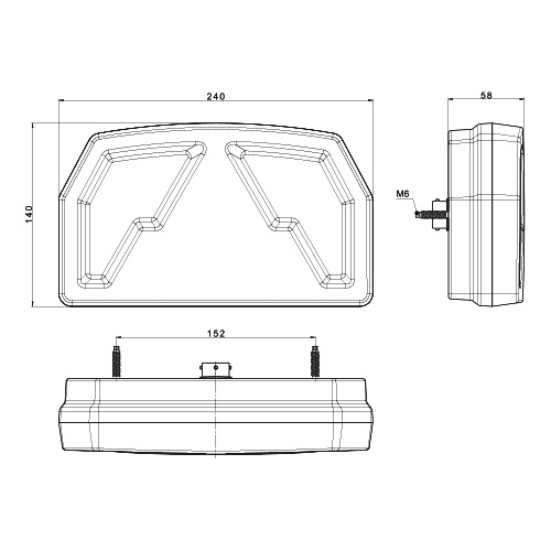 MP865BL Fristom LED Horizontal Combination Lamp LH - Image 4