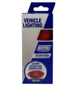 MP1657 WAS 12-24V Slim Line Oval LED Red Marker Lamp Display Packed