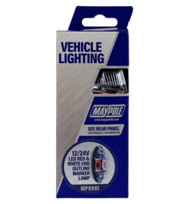 MP8981 WAS 10/30V LED Red/White Outline Marker Lamp Display Packed