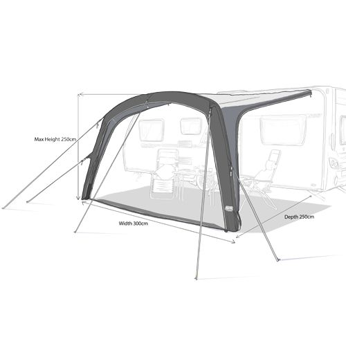 MP9588 Stratford 3M Air Sun Canopy for Caravans & Motorhomes - Image 3