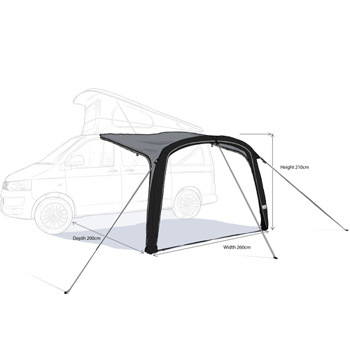 MP9592 Stratford Pro 2.6M Air Sun Canopy for Campervans - Image 11